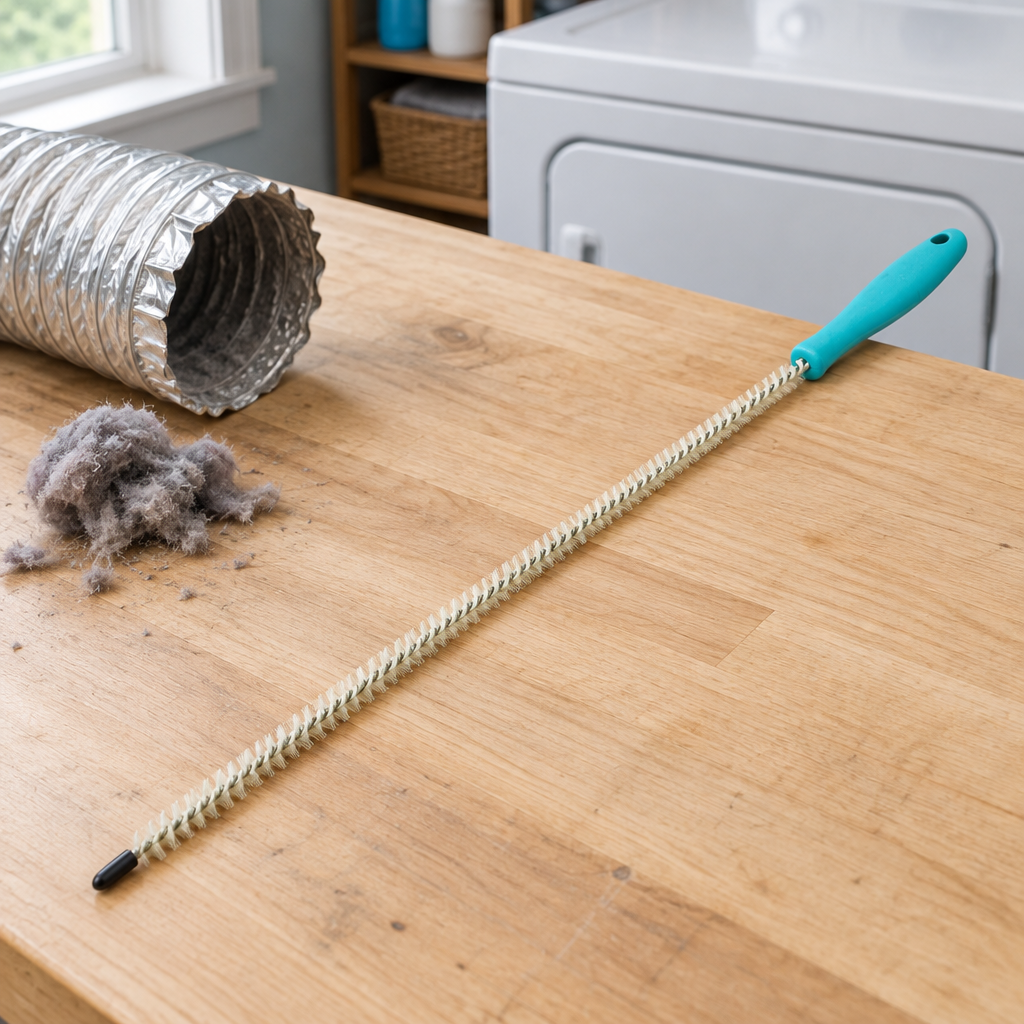 Dryer Vent Duct Cleaning Brush – Long Handle Lint Removal Brush for Dryer Vent