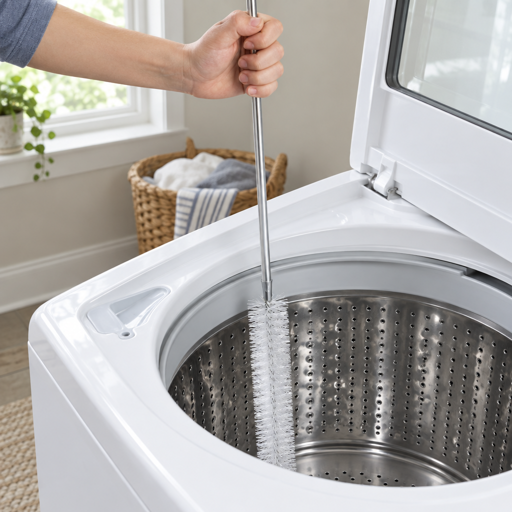 Washing Machine Drum Cleaning Brush – No-Disassembly Stainless Long-Handle Tub Cleaning Tool