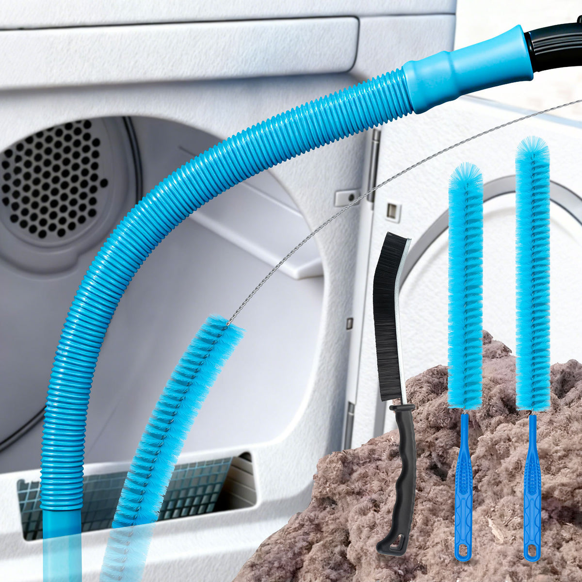 Dryer Vent Cleaning Kit – Flexible Long Brush for Dryer Duct & Lint Removal